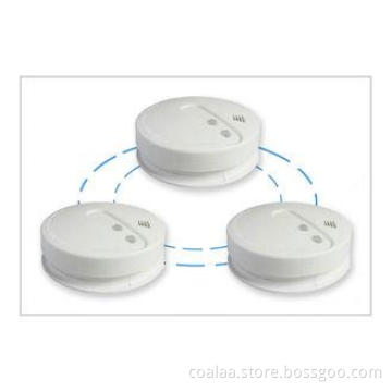 White Color Wireless Interconnected Smoke Alarm / Optical S